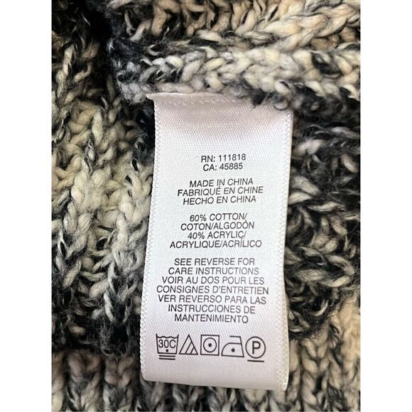 Michael Michael Kors Cotton Blend Long Sleeve Sweater Stripes Zipper Details Sz - Picture 4 of 4